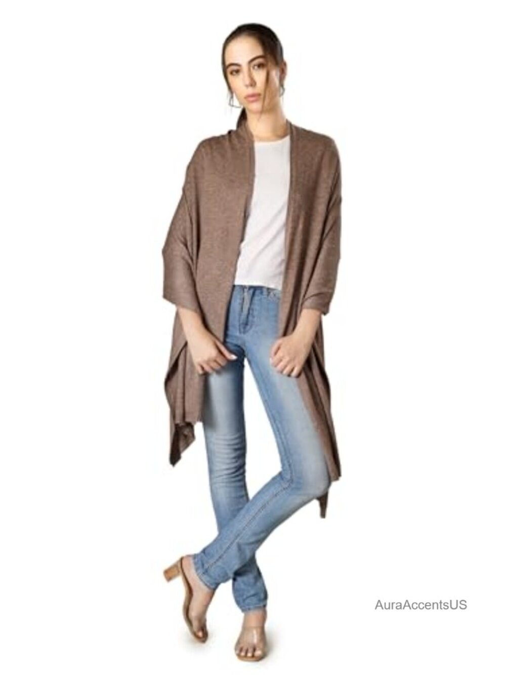 100% Cashmere Knitted Wrap Pashmina Shawl Extra Large Scarf Stole for Women